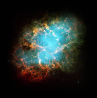 Optical image of Crab pulsar wind nebula